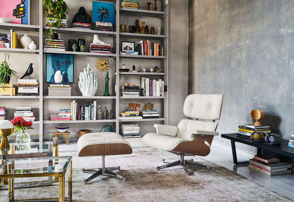 Eames Lounge Chair + Ottoman | Snow, Charles and ray eames, Vitra
