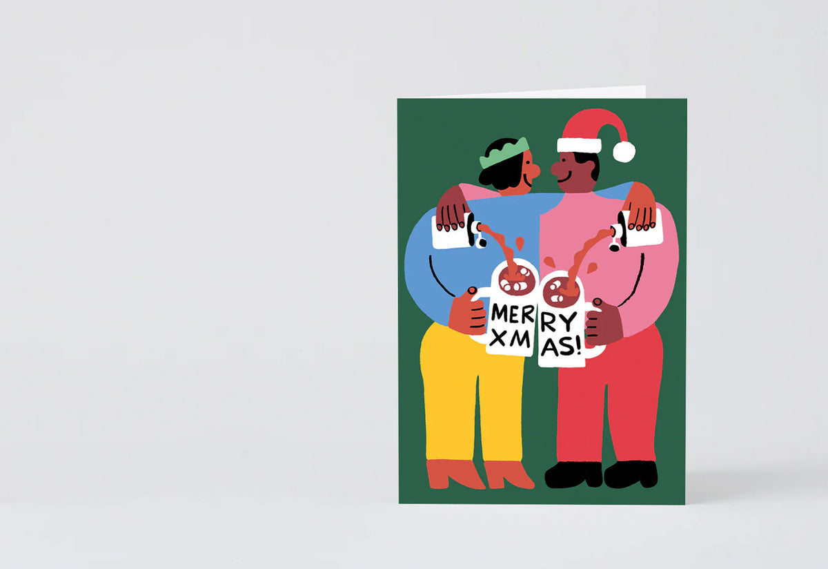 Xmas Tipple Embossed Card, Cari vander yacht, Wrap magazine