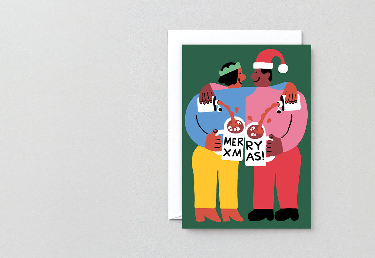 Xmas Tipple Embossed Card, Cari vander yacht, Wrap magazine