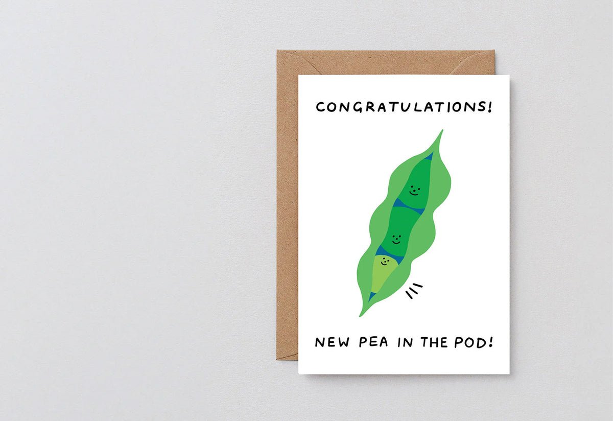 New Pea in the Pod Card, Holly st clair, Wrap magazine
