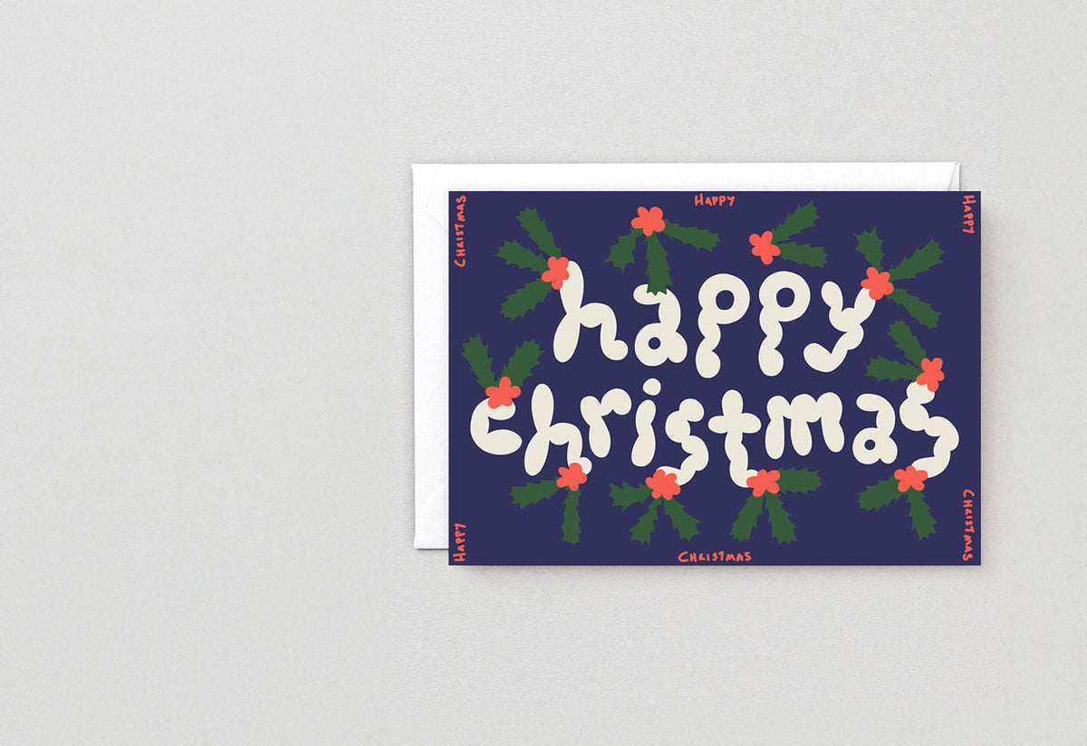 Happy Christmas Embossed Card, Micke lindebergh, Wrap magazine