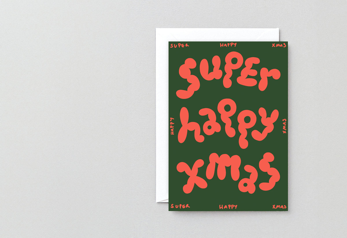 Super Happy Xmas Embossed Card, Micke lindebergh, Wrap magazine