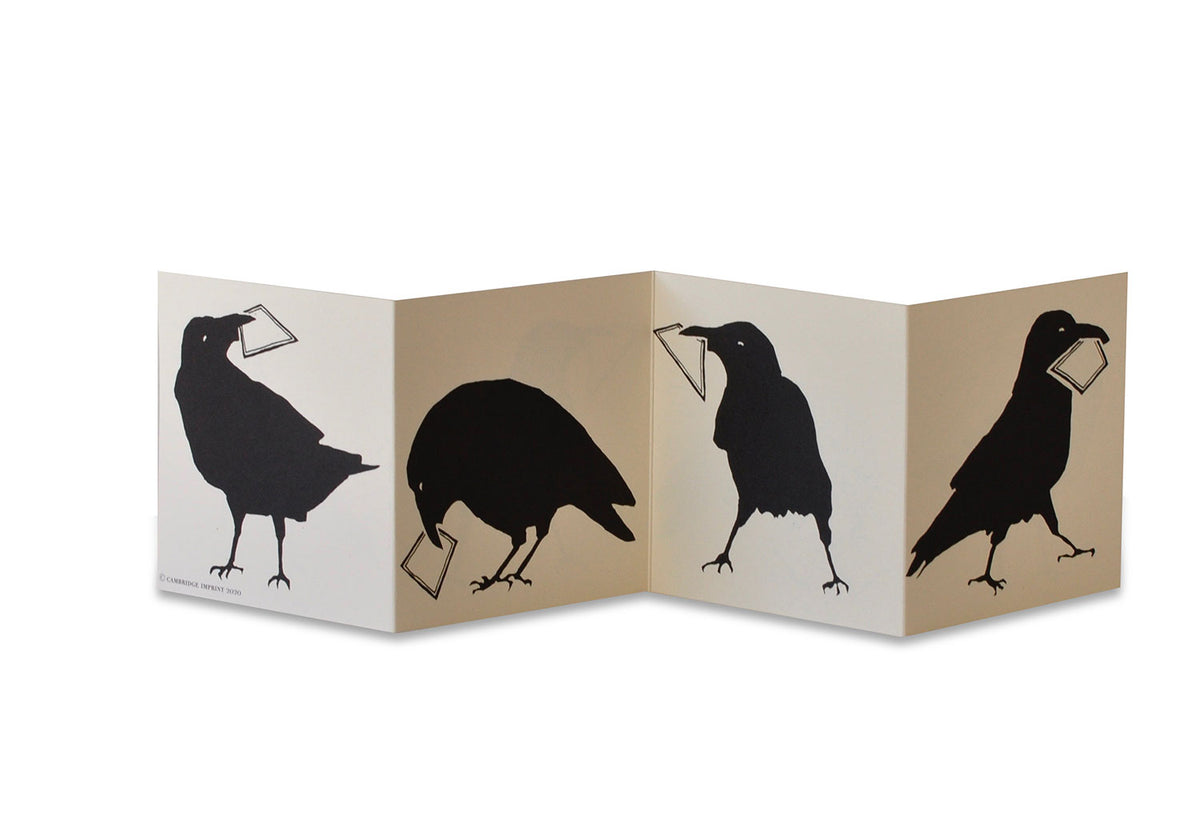 Parliament of Crows Folding Card, Cambridge imprint, Cambridge imprint