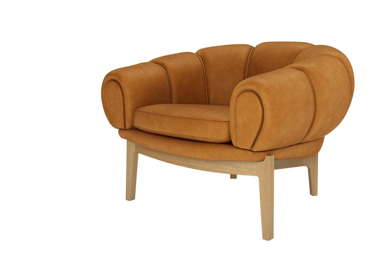 Croissant lounge chair, Illum wikkelsø, Gubi