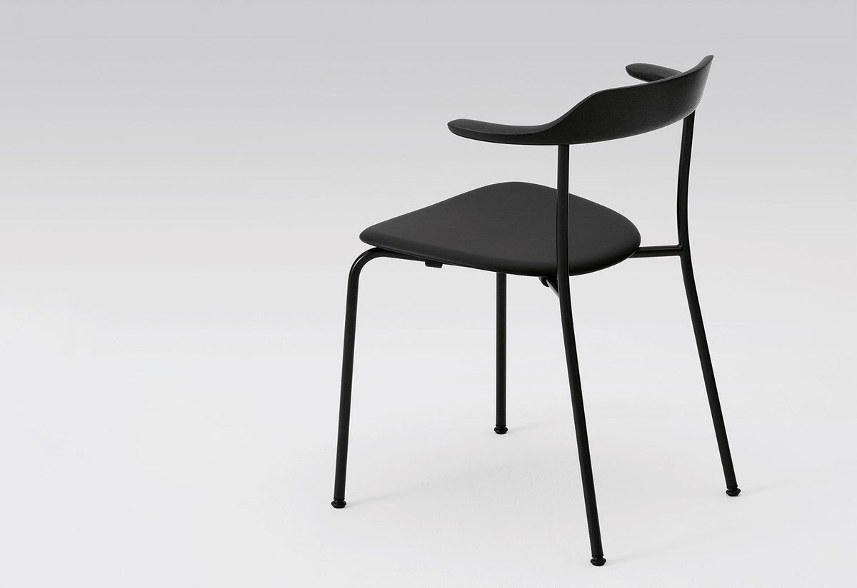 Hiroshima upholstered chair - Black, 2017, Naoto fukasawa, Maruni