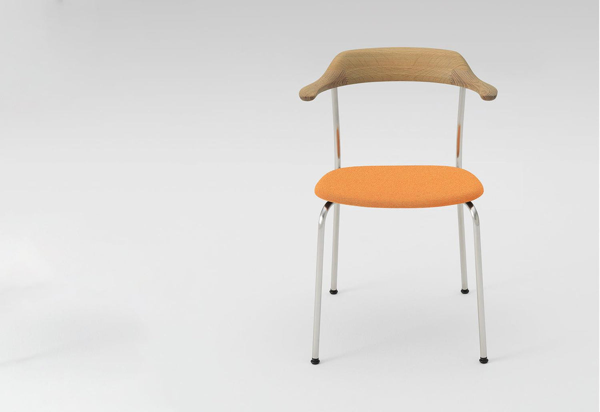 Hiroshima upholstered chair - Chrome, 2017, Naoto fukasawa, Maruni