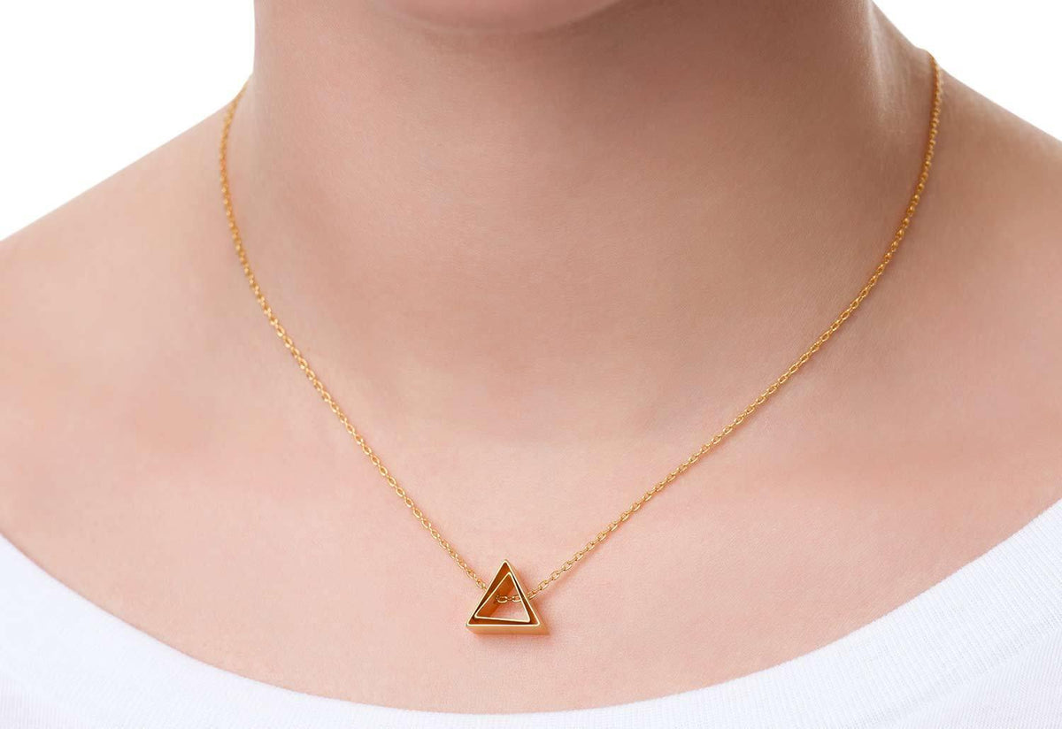 Shape in Shape necklace, Triangle, Kei tominaga