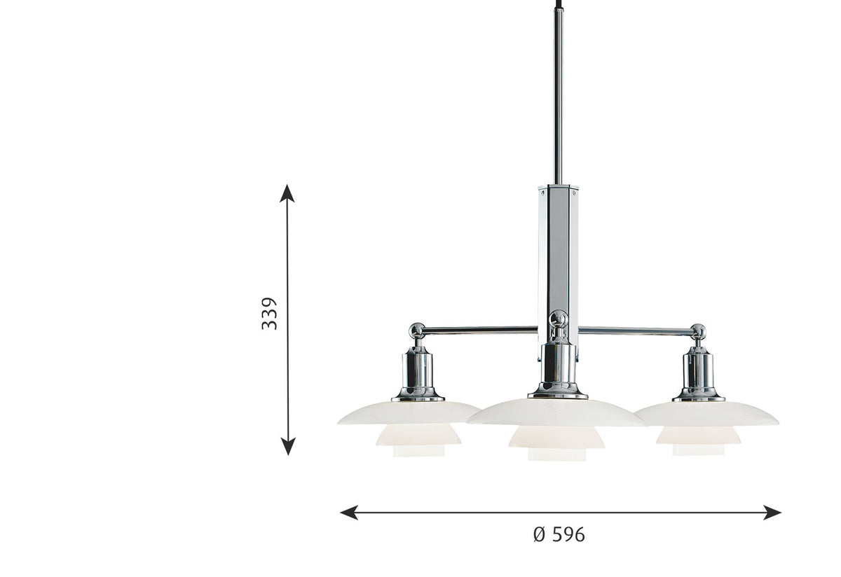 PH 2/1 Stem Fitting Pendant, Poul henningsen, Louis poulsen