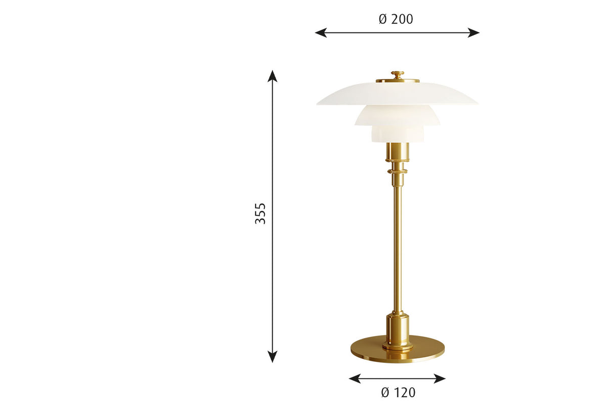 PH 2/1 Table Lamp, Poul henningsen, Louis poulsen