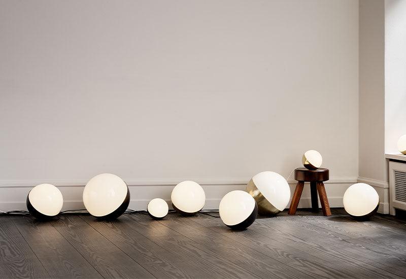  The VL Studio Table/Floor Light ﻿by ﻿Vihlem Lauritzen ﻿for ﻿Louis Poulsen in various sizes and colours.