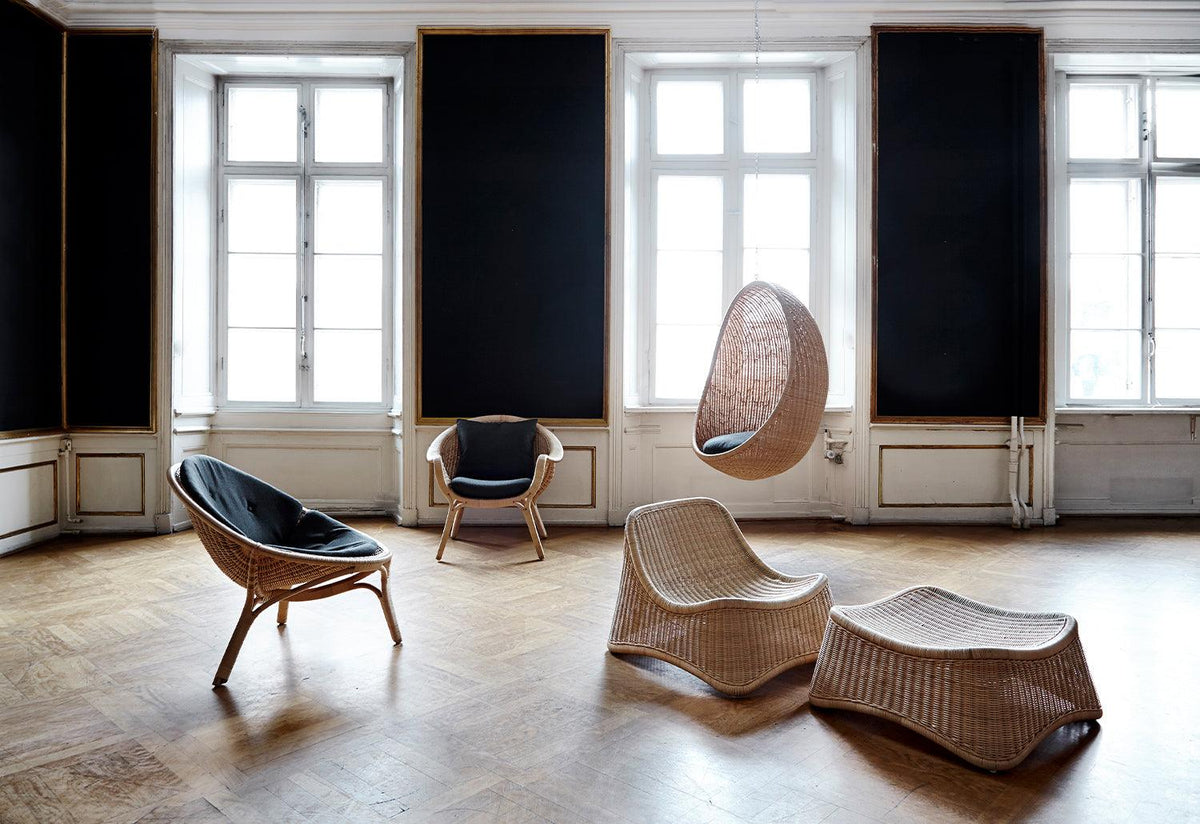 Nanna Ditzel Hanging Wooden Egg Chair Swing Nanna Ditzel Rattan