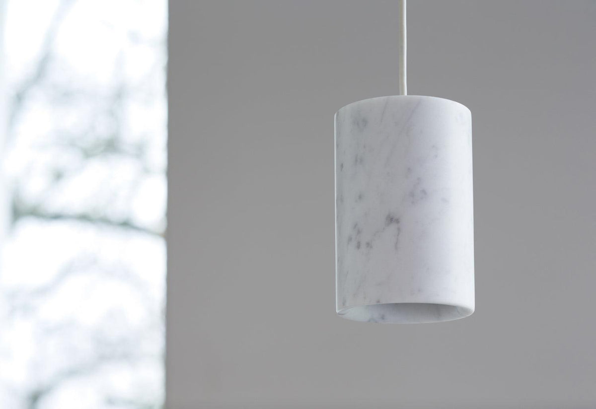 Solid Cylinder marble pendant, Terence woodgate, Case furniture