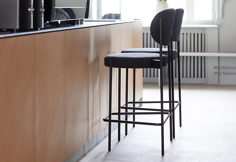  A set of two Series 430 bar stools by Verner Panton for Verpan.