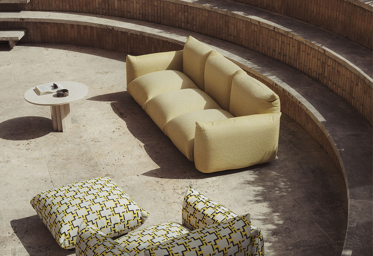 Marenco Outdoor Three-Seater Sofa, Mario marenco, Arflex