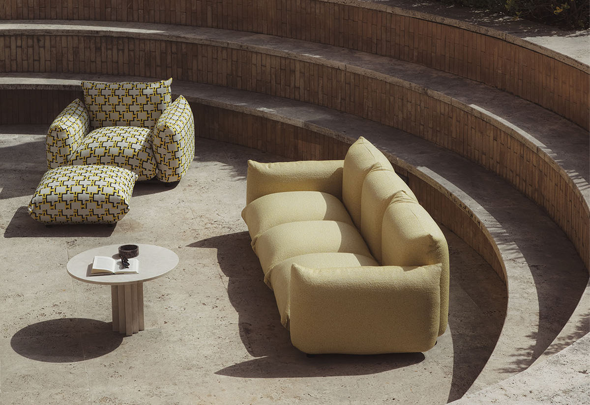 Marenco Outdoor Three-Seater Sofa, Mario marenco, Arflex