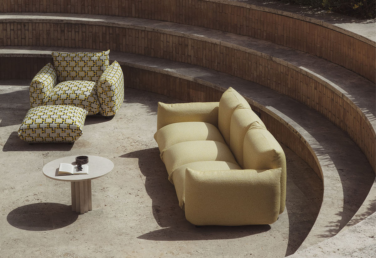 Marenco Outdoor Three-Seater Sofa, 1970, Mario marenco, Arflex