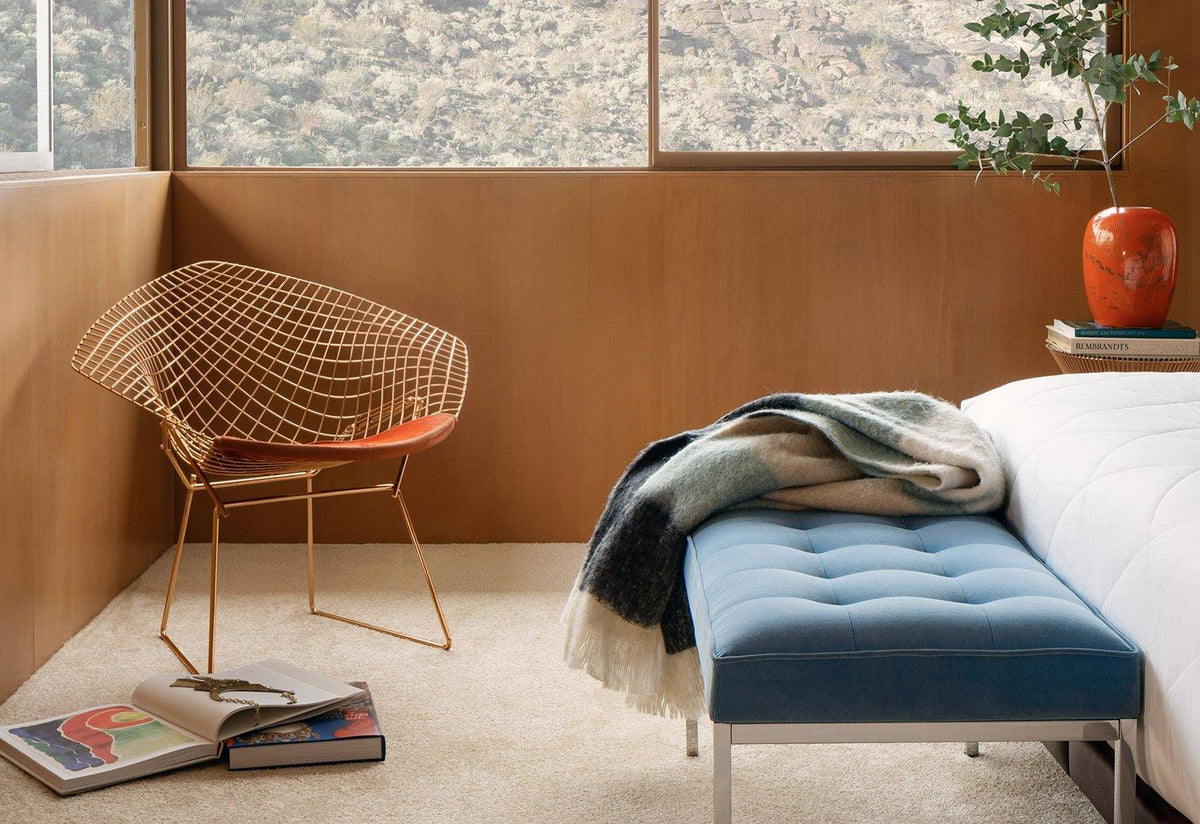 Bertoia Diamond Armchair | Gold, Harry bertoia, Knoll