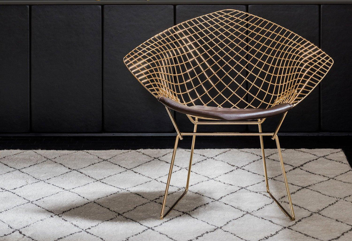 Bertoia Diamond Gold Armchair, Harry bertoia, Knoll