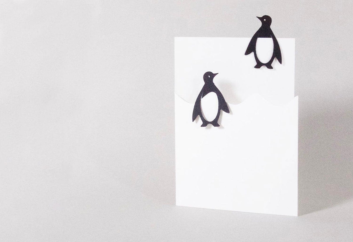Penguin Bookmarks Card, Cut and make