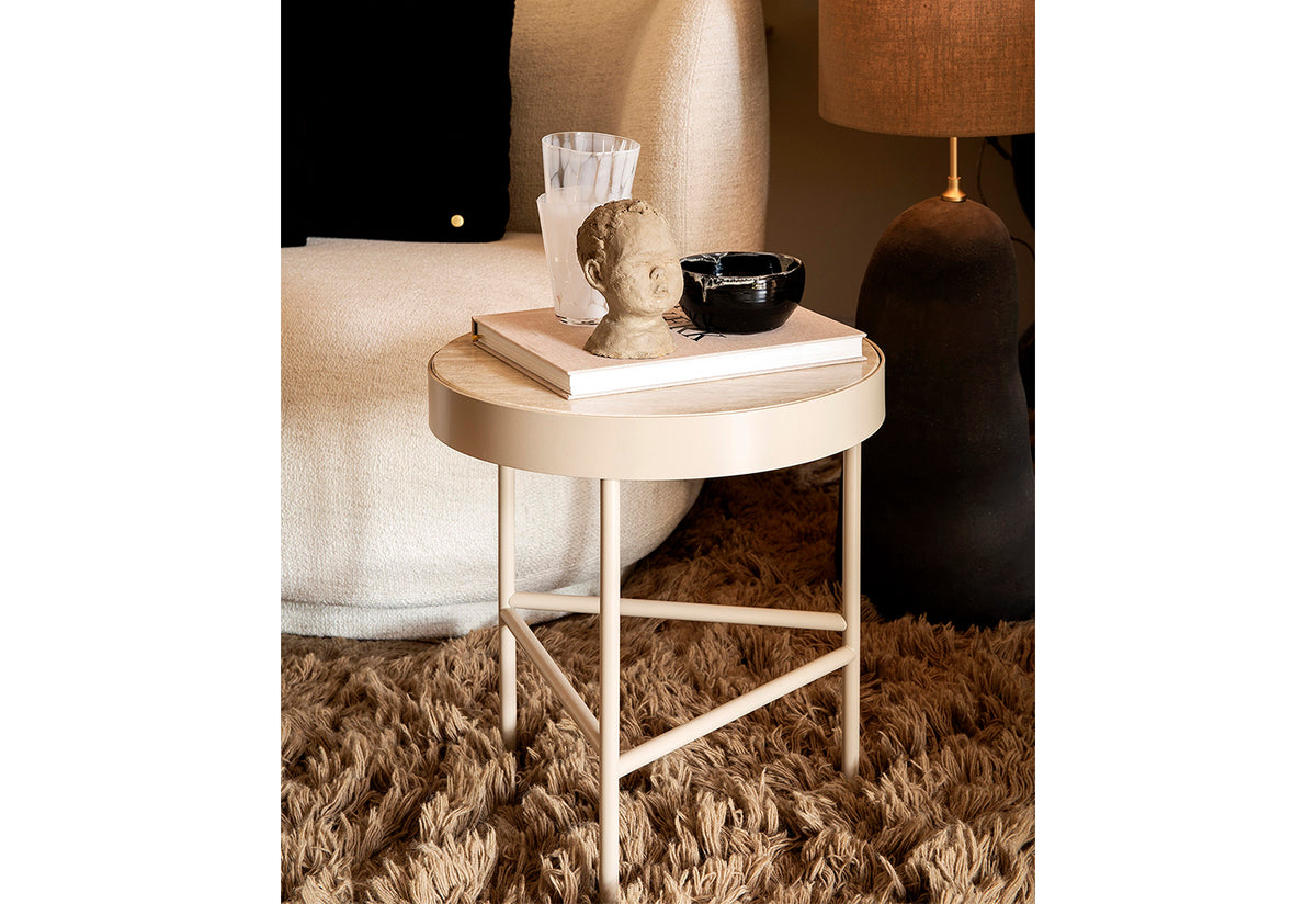 Travertine Side Table | Medium, Ferm living