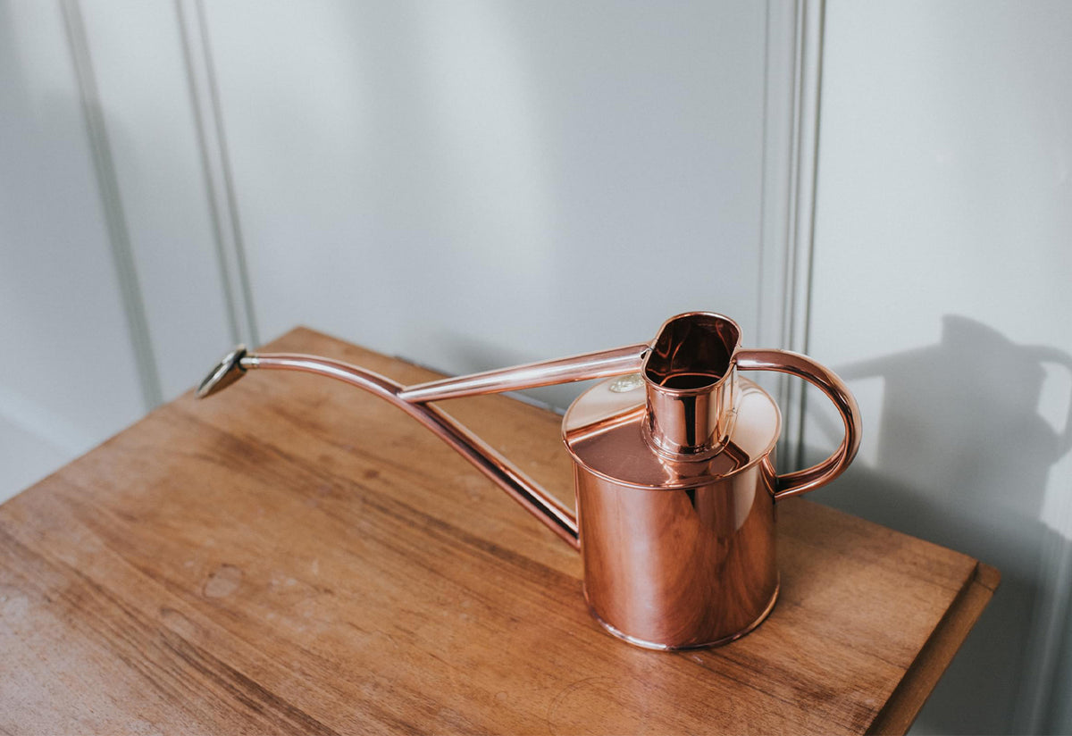 Rowley Ripple copper watering can, Haws