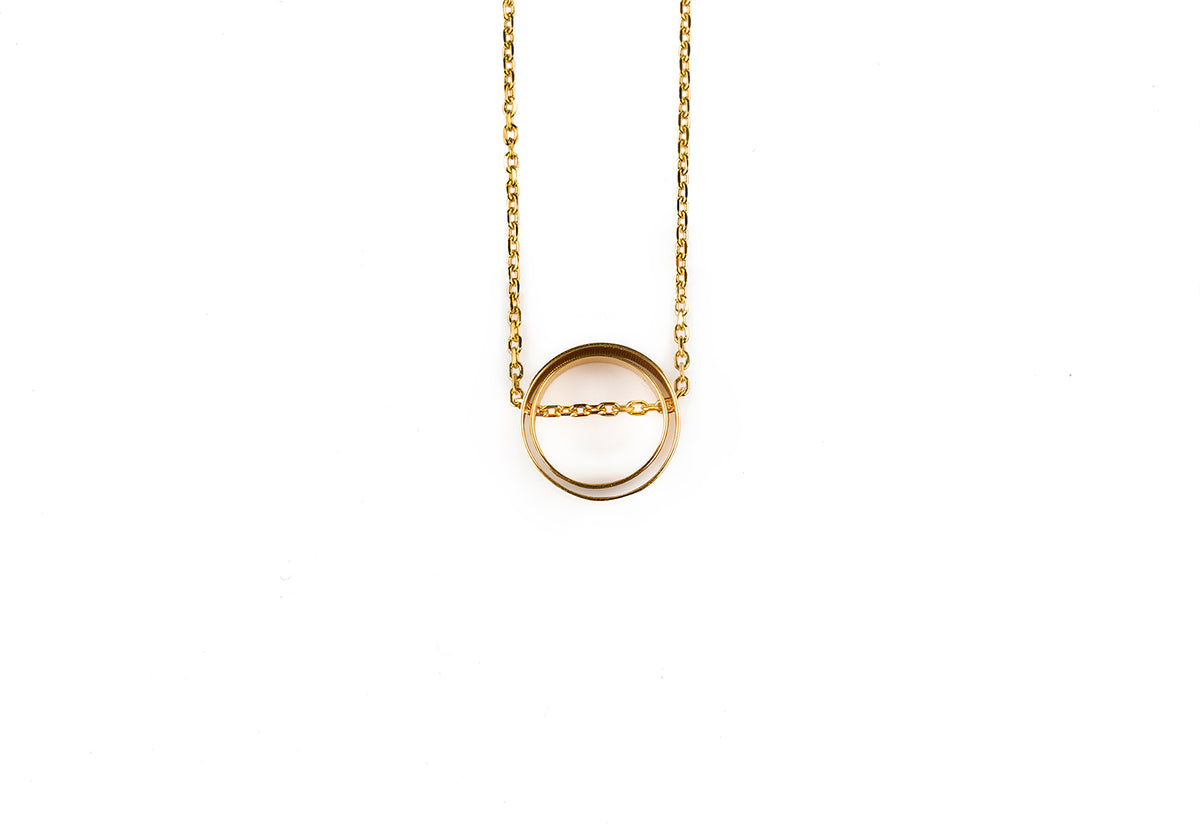 Shape in Shape necklace, Circle, Kei tominaga