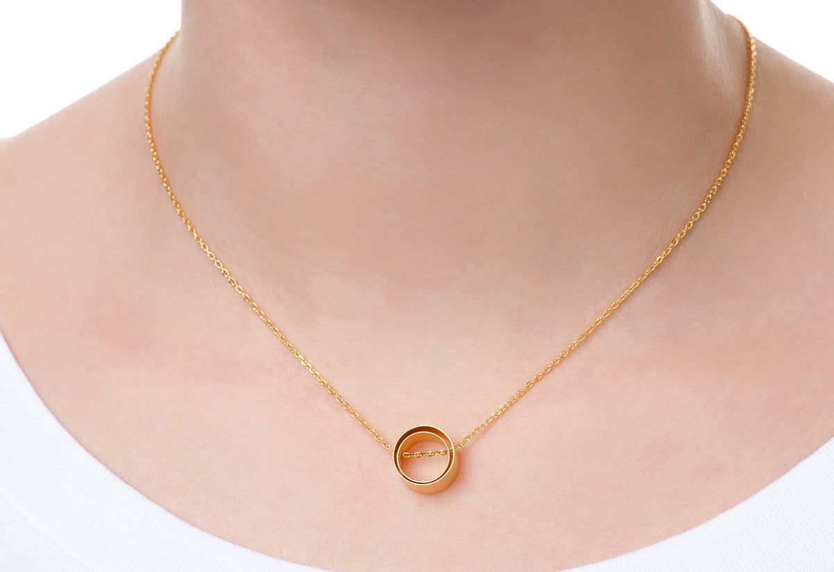Shape in Shape necklace, Circle, Kei tominaga