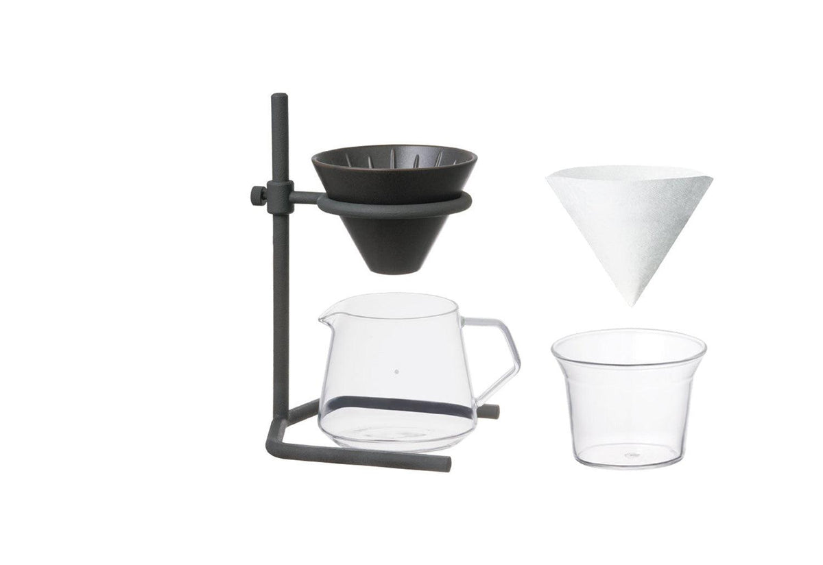 Slow Coffee Brewer Stand Set | Black, Kinto