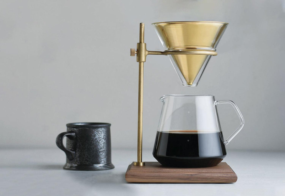 Slow Coffee Brewer Stand Set | Brass, Kinto