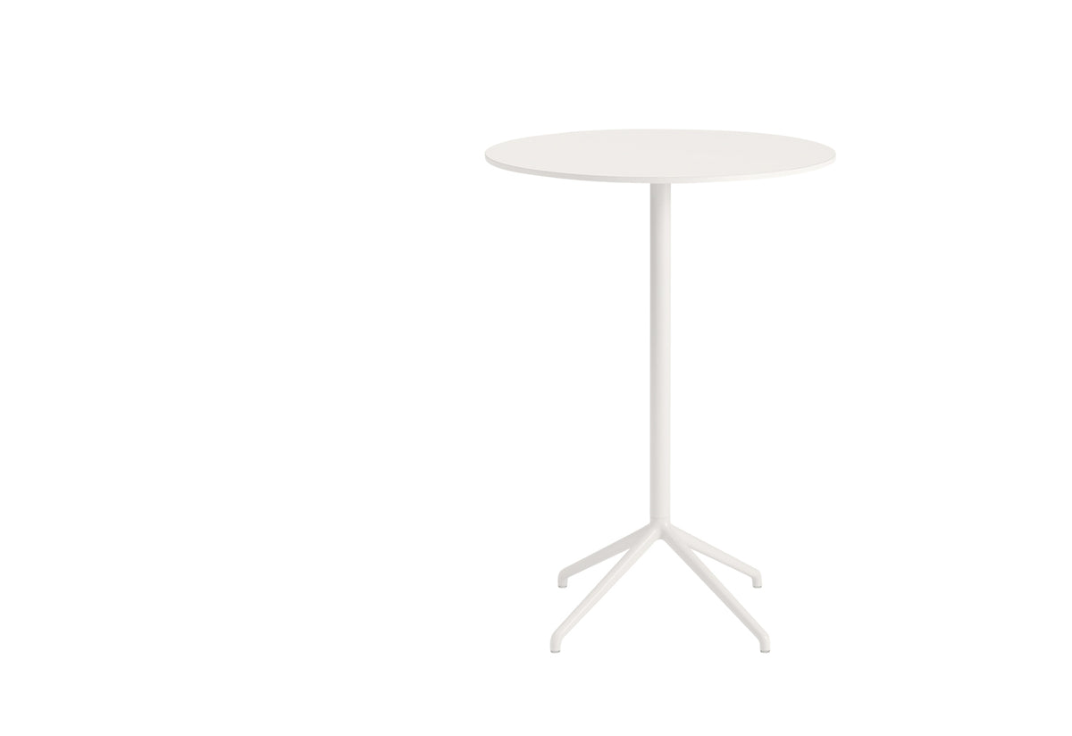 Still Café table, Large, Round, White nanolaminate - Ex-Display