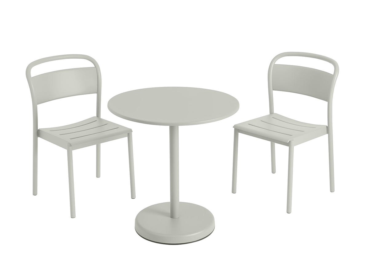 Linear Steel Café Table | Round, Thomas bentzen, Muuto