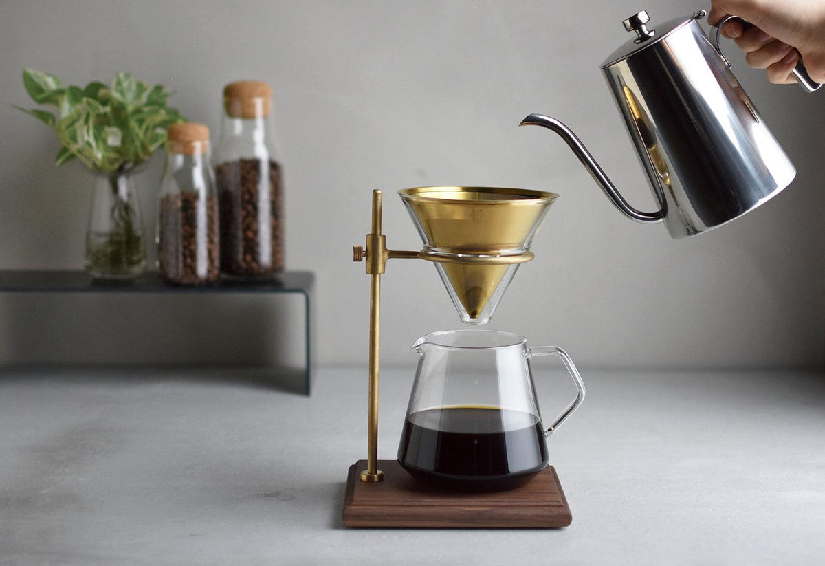 Slow Coffee Brewer Stand Set | Brass, Kinto