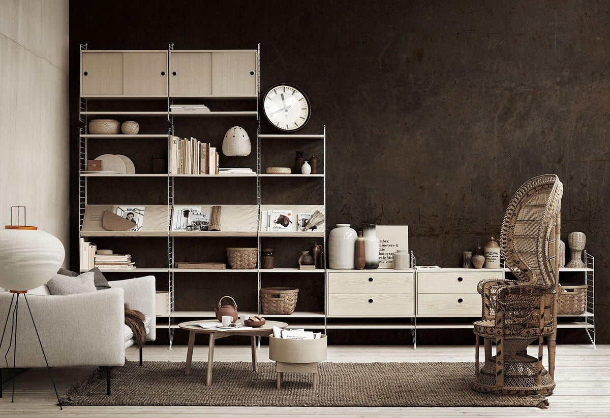 String System | Magazine Wood Shelf, Nisse strinning, String