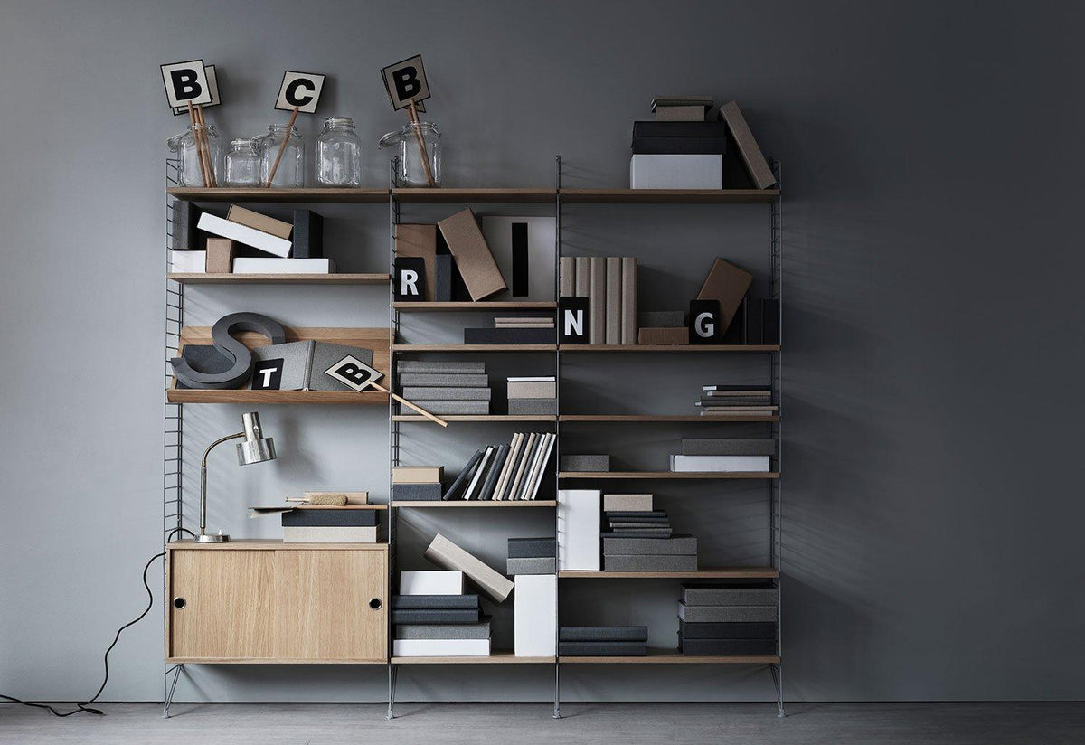 String System | Magazine Wood Shelf, Nisse strinning, String