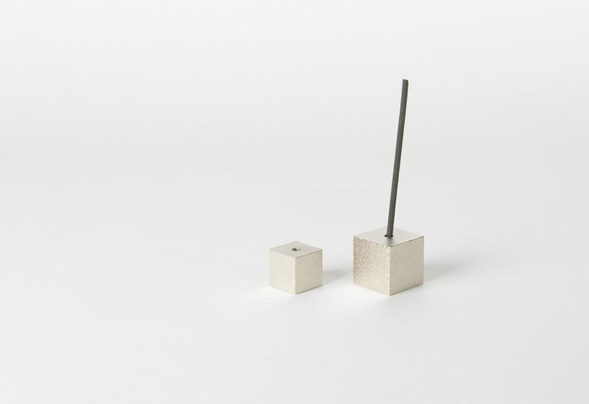 Cube Incense Holder | Silver, Sumitani