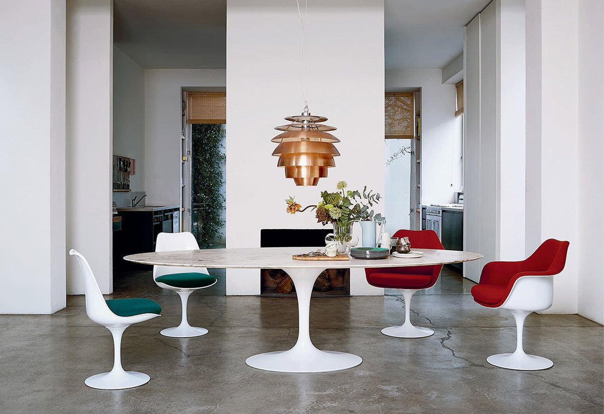 Upholstered store tulip chair