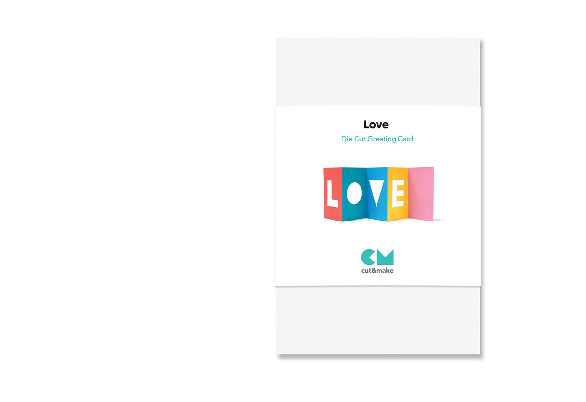 Love folding card, Cut and make, Cut and make