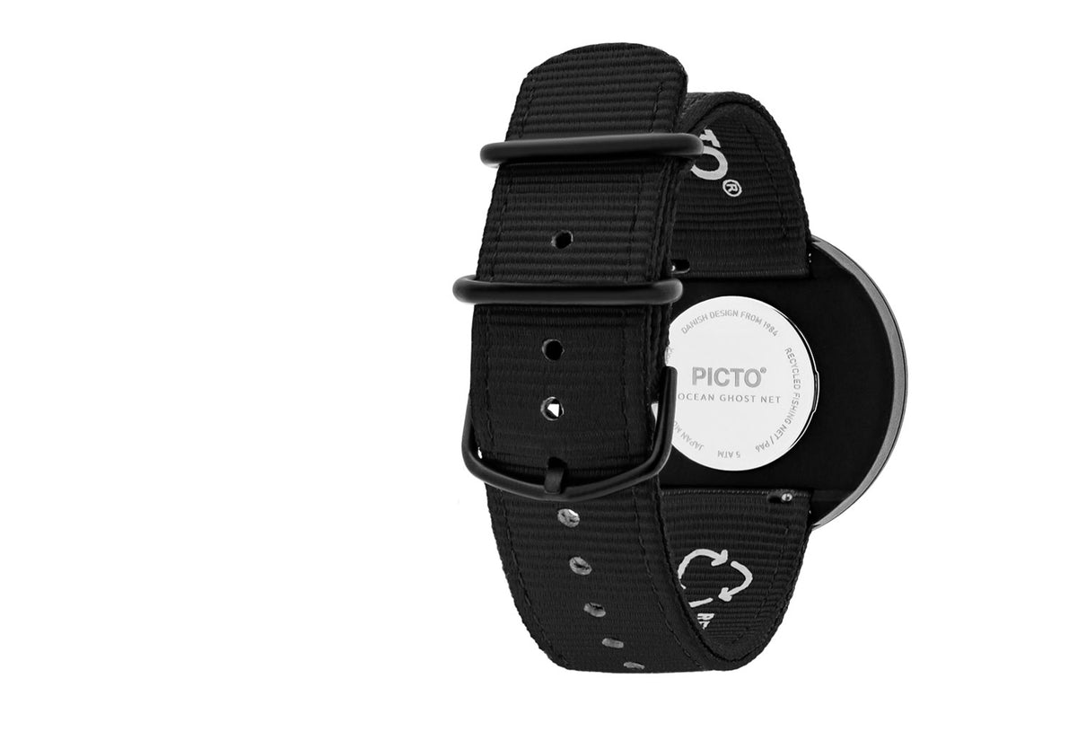 Ghost Picto Watch, Recycled Strap, Picto