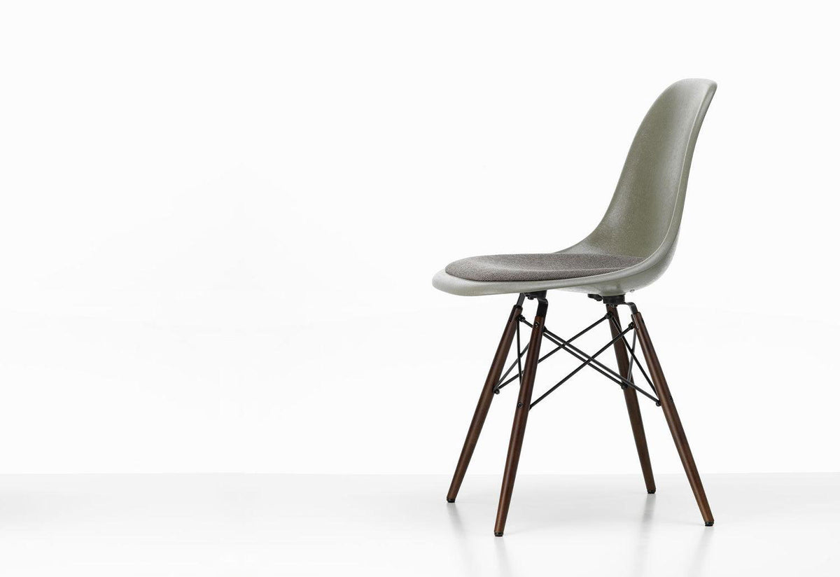 Eames Fiberglass DSW | Upholstered Seat, Charles and ray eames, Vitra