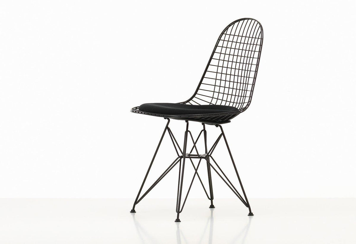 Eames DKR wire chair with upholstery, 1951, Charles and ray eames, Vitra