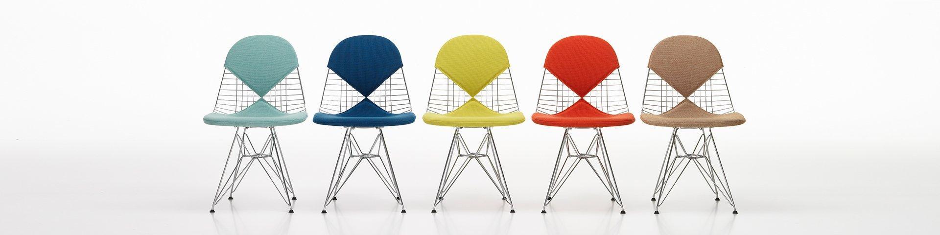 Eames DKR wire chair with upholstery, 1951
