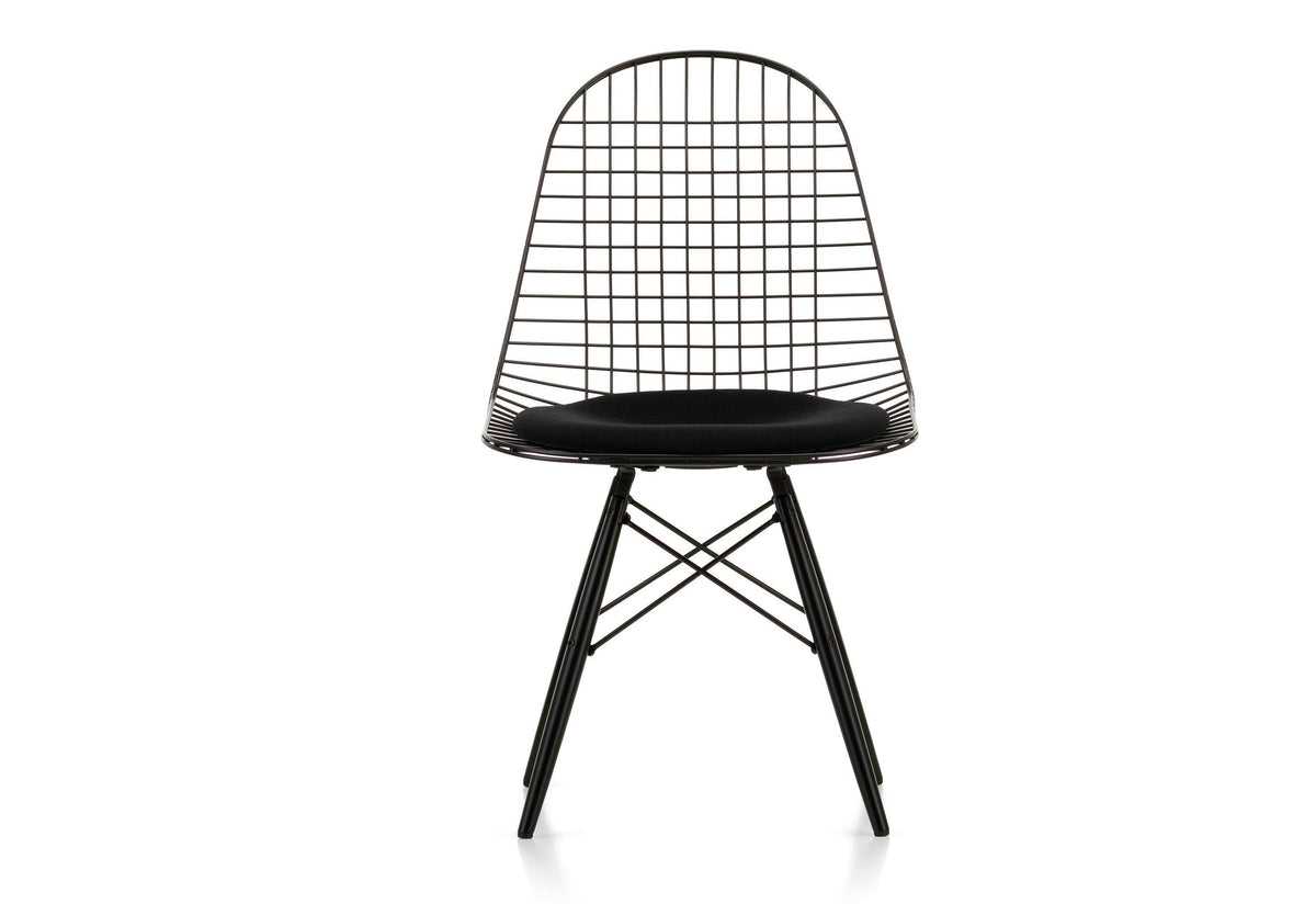 Eames DKW wire chair with upholstery, 1951, Charles and ray eames, Vitra