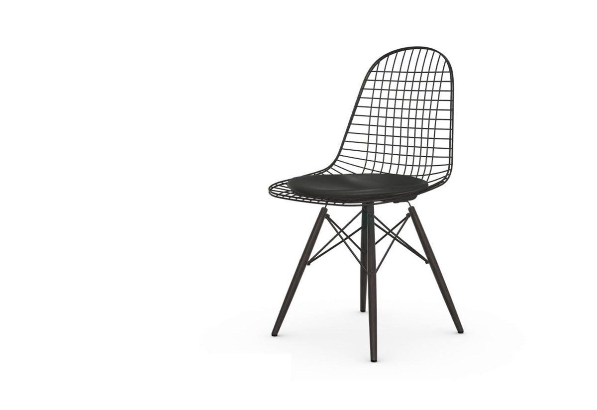 Eames DKW wire chair with upholstery, 1951, Charles and ray eames, Vitra