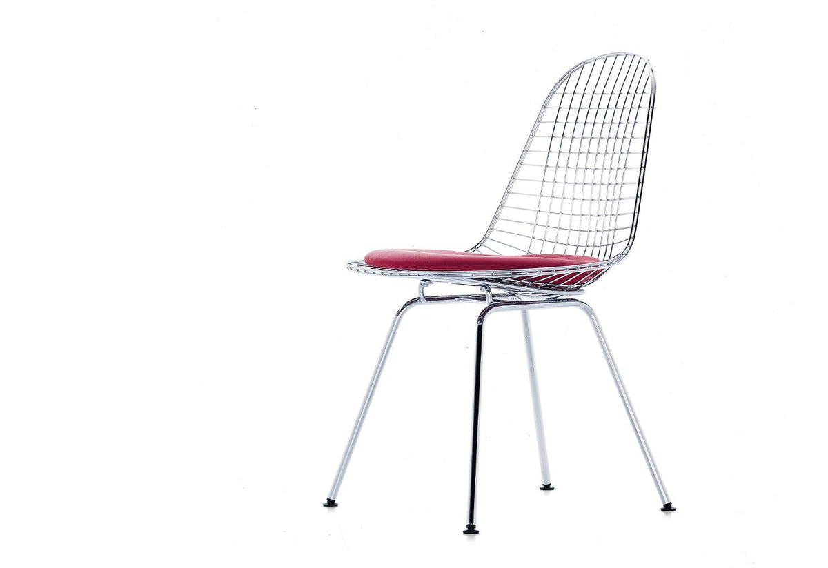 Eames DKX wire chair with upholstery, 1951, Charles and ray eames, Vitra