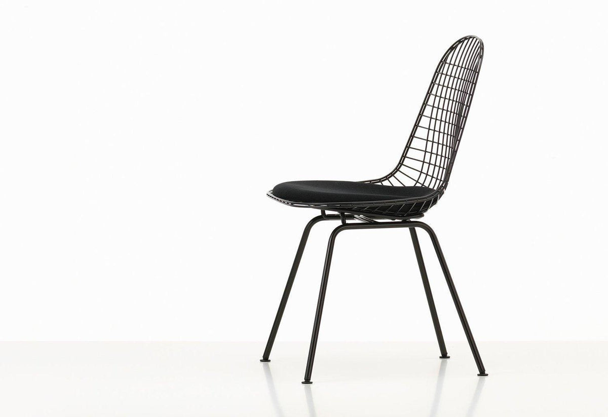 Eames DKX wire chair with upholstery, 1951, Charles and ray eames, Vitra