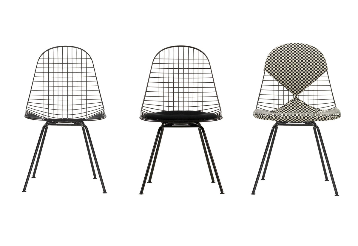 Eames DKX wire chair with upholstery, 1951, Charles and ray eames, Vitra