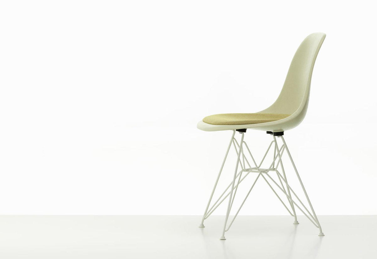 Eames Fiberglass DSR with seat upholstery, 1950, Charles and ray eames, Vitra