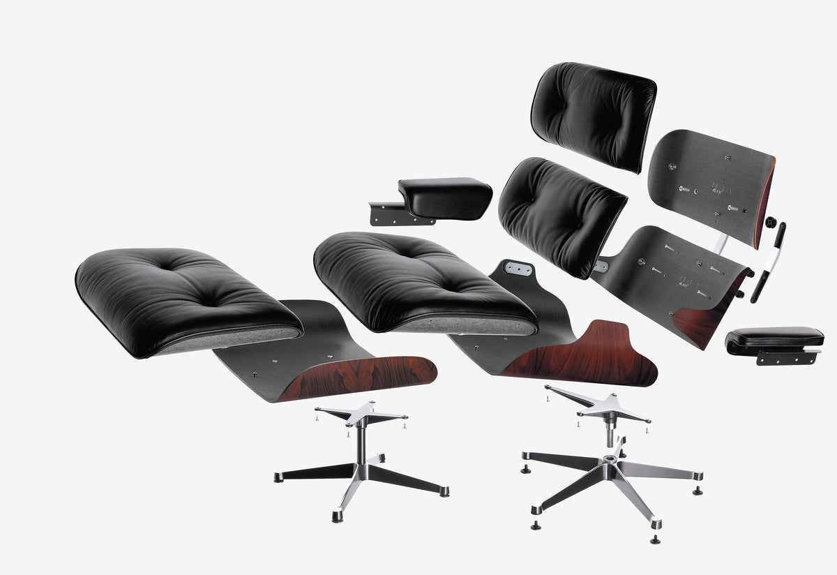 Eames lounge chair + ottoman - Black ash, 1956, Charles and ray eames, Vitra